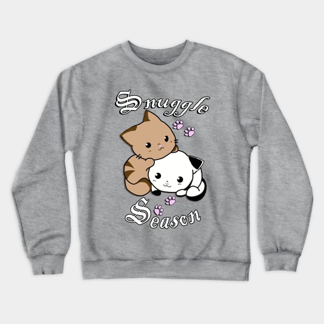 Cute Cat Cubs Adorable Kittens & Quote Winter Babies Snuggle Season Gift Crewneck Sweatshirt by tamdevo1